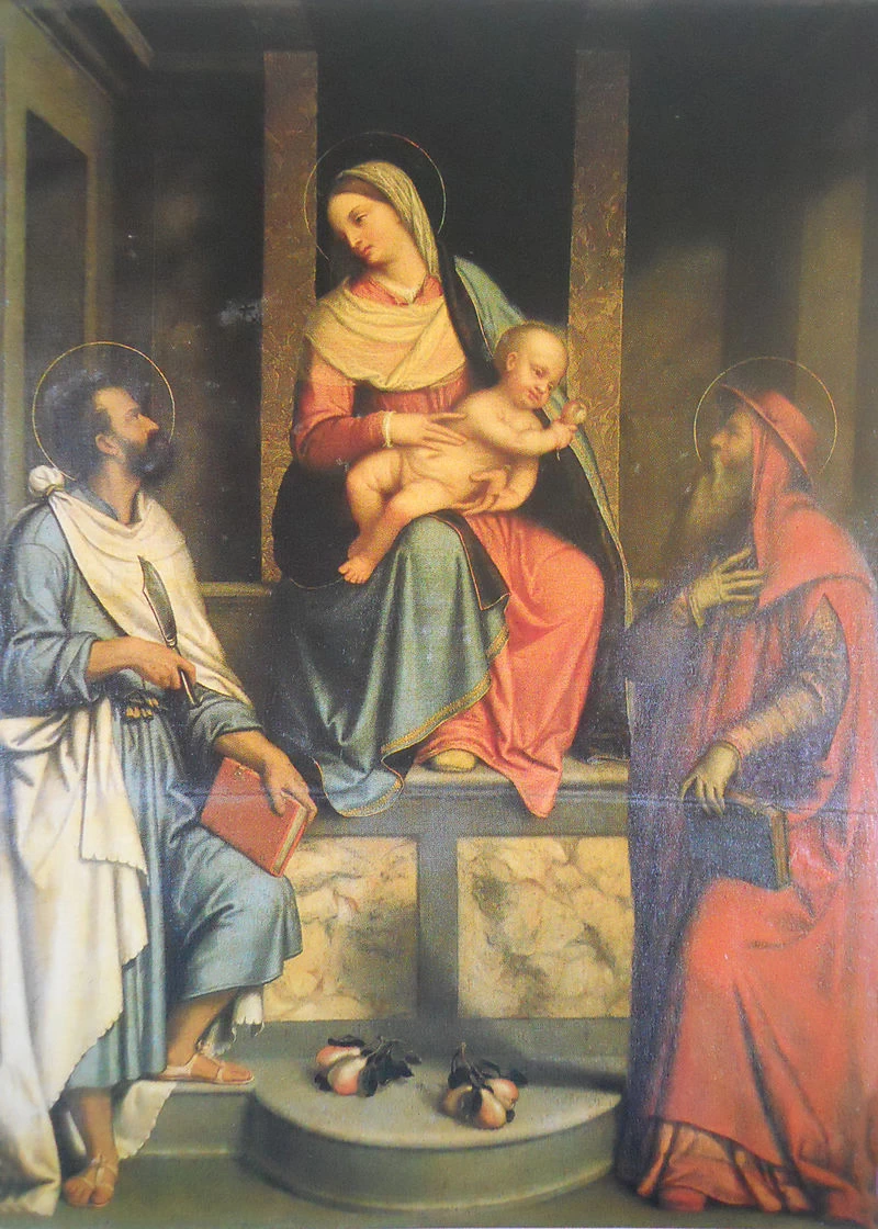 181-Alessandro Bonvicino-Moretto-Madonna delle pere-vaticano